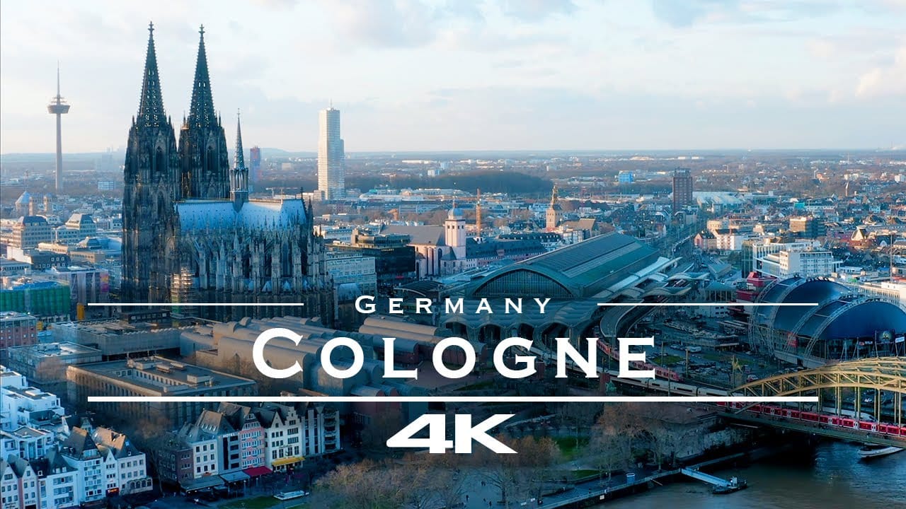 Кёльн с дрона, 4K