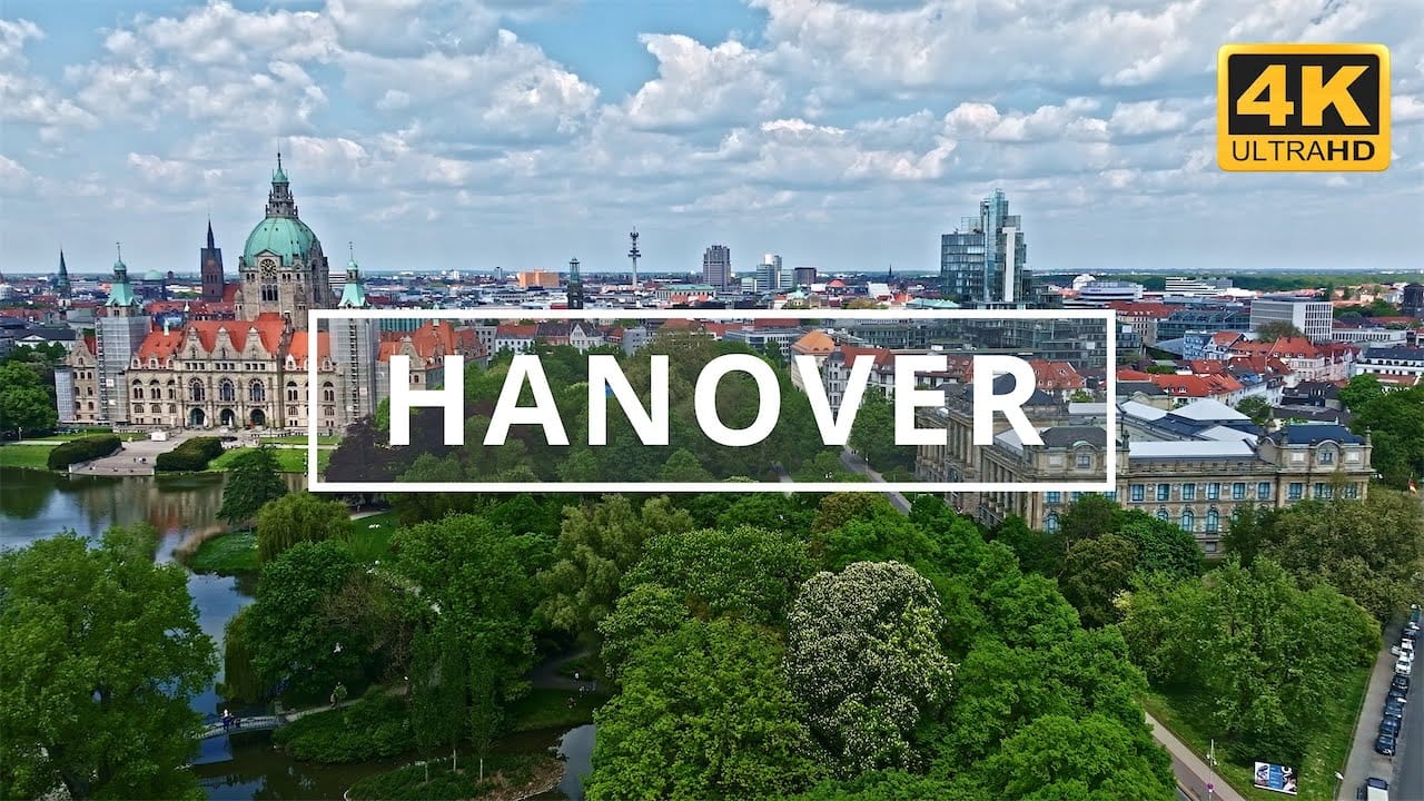 Ганновер, Германия. Видео 4K