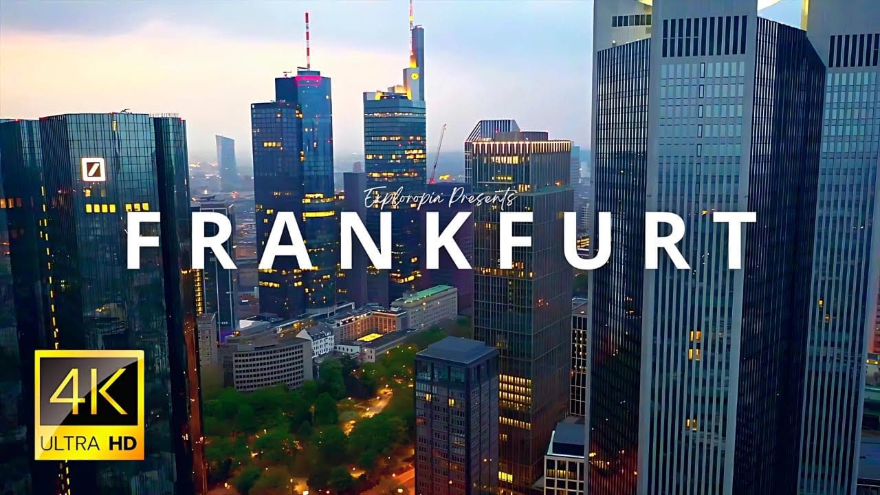 Франкфурт с дрона в 4K