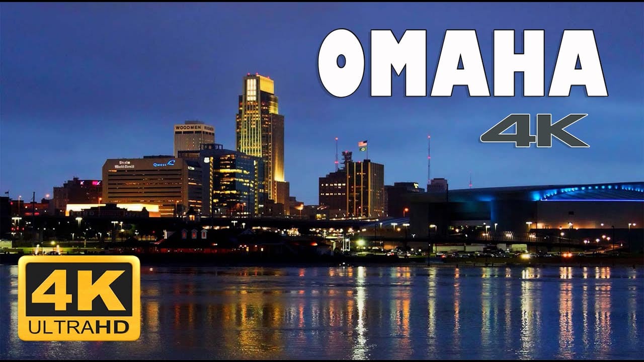 Omaha aerial view 4K
