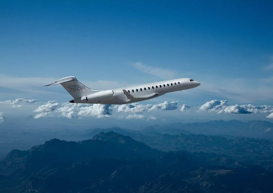 Global 7500: Spacious, ultra-long-range jet, providing exceptional luxury and performance for the ultimate private flight experience
