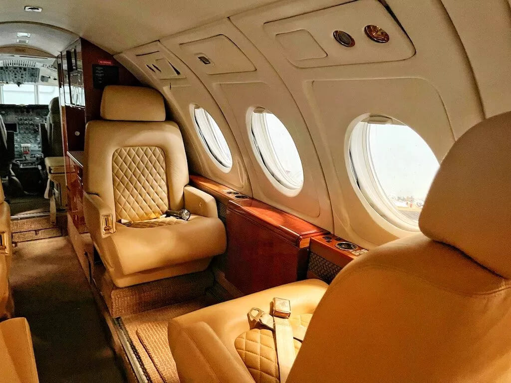 A seat in a private jet