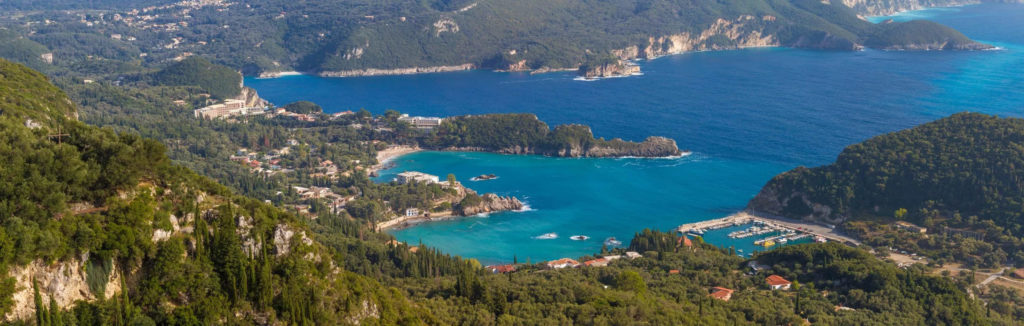 Corfu Private Jet Charter Services. Panoramic view of Corfu Island