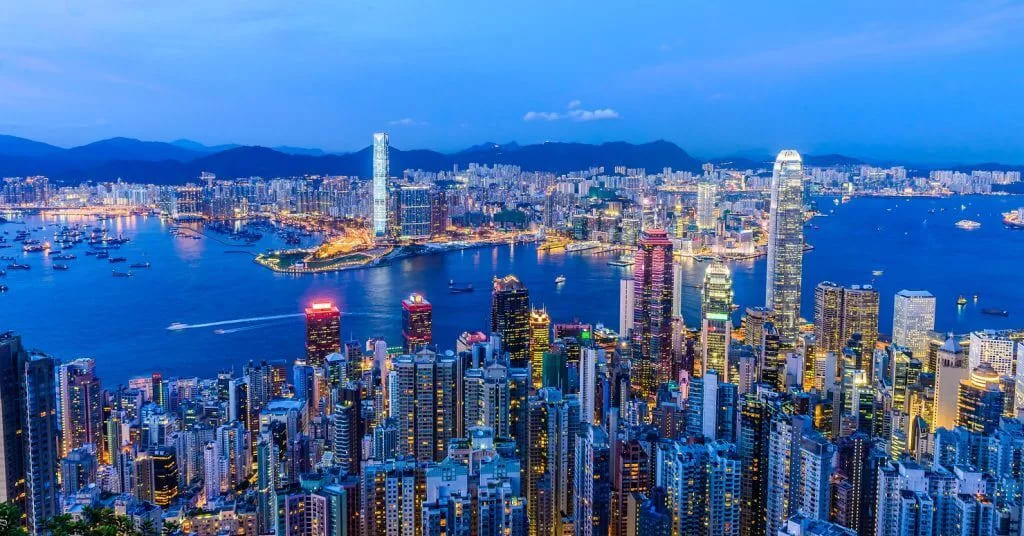 Aerial view of HongKong