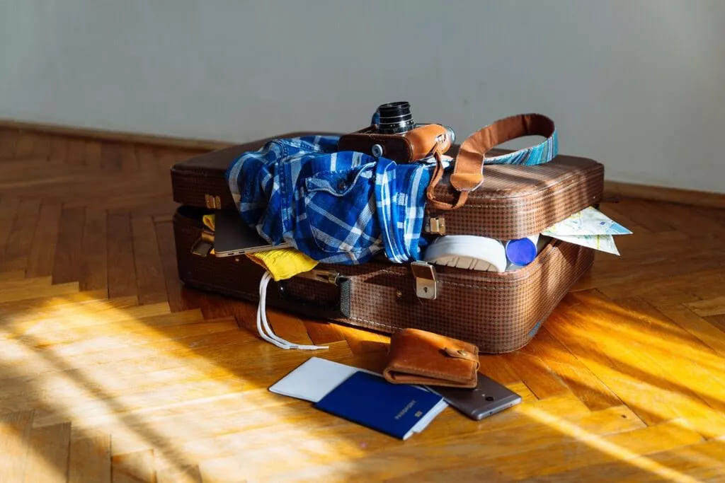 Overly packed luggage