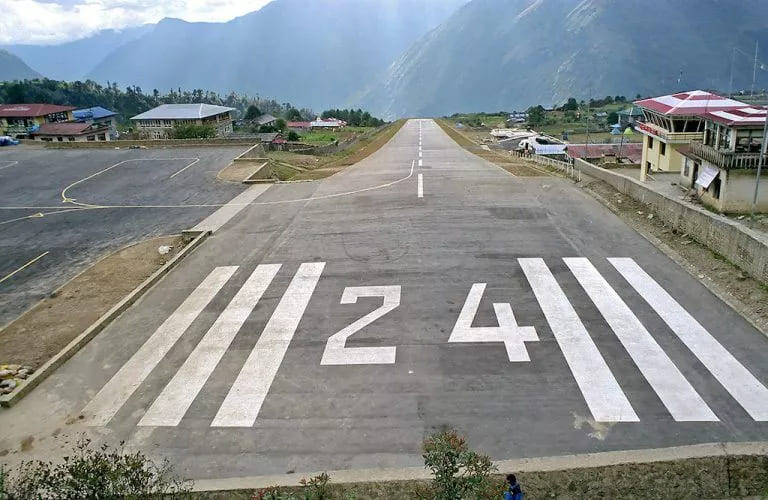 Tenzing Hillary Airport Runway - most dangerous airport in the world