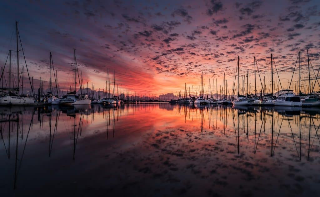 Yachts docked 