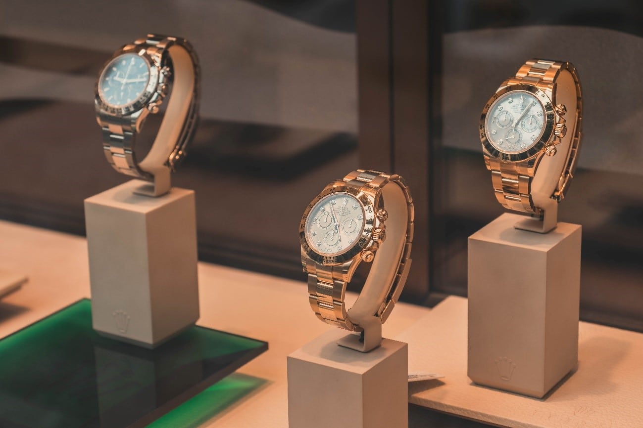 Luxury Watches on display