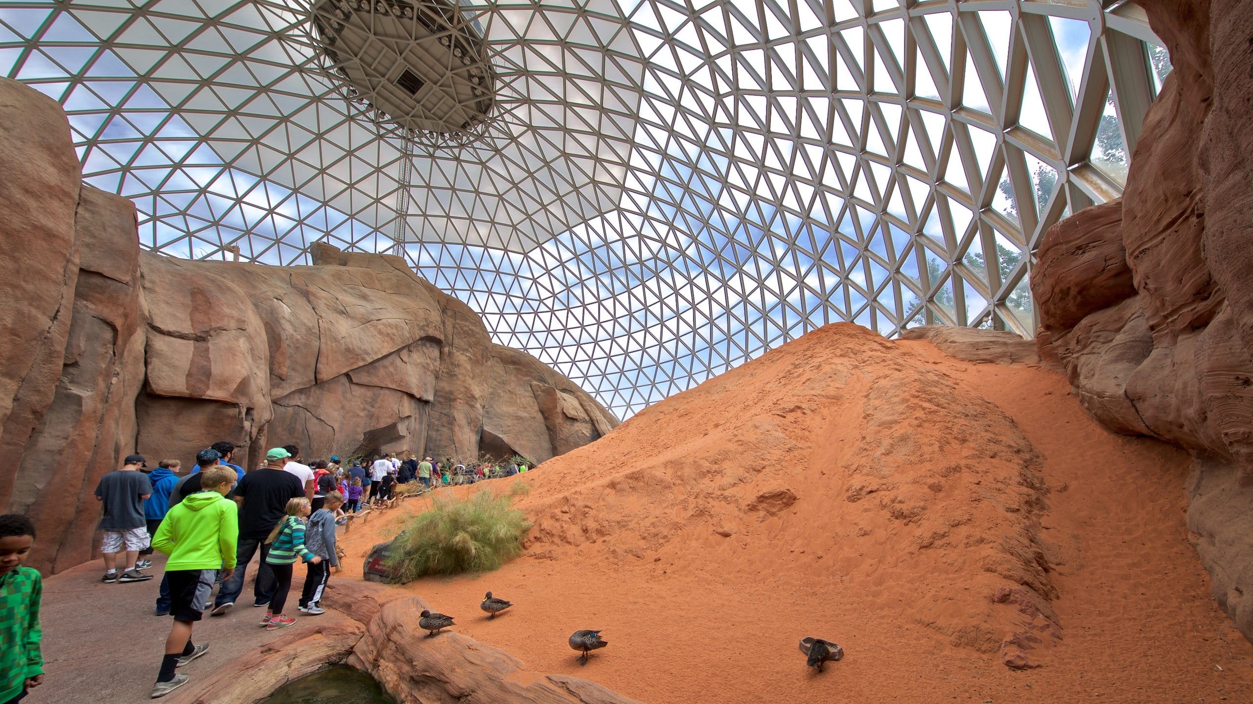 A view from inside the desert bio-dome. Omaha. USA