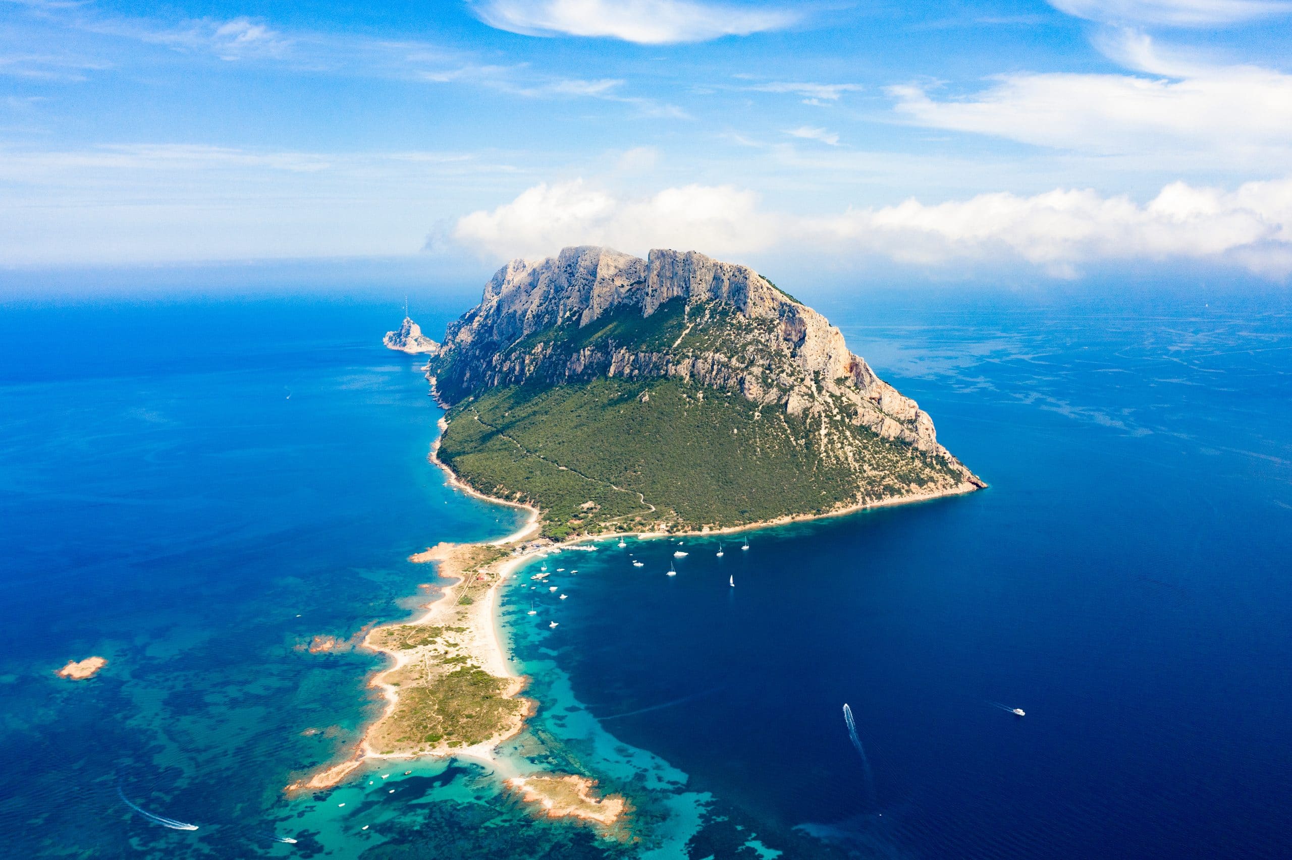 Aerial view of Tavolara Island