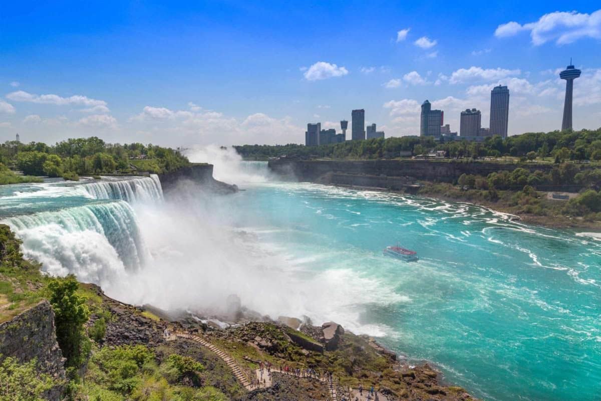 The Niagara Falls, Buffalo, New York.