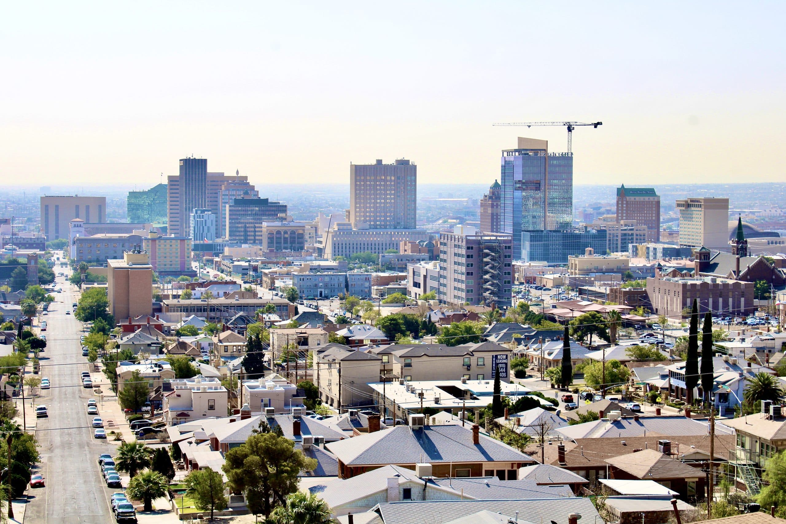 Downtown in El Paso, Texas.