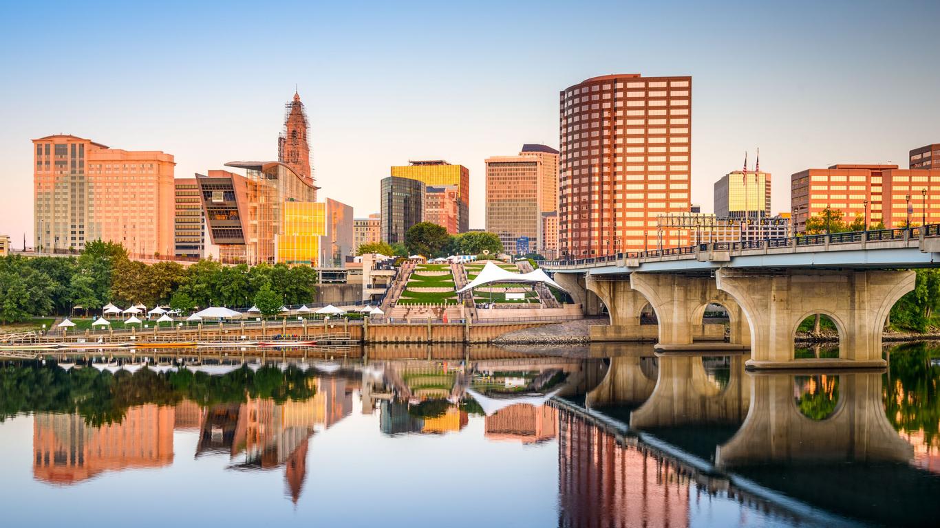 Downtown, Skyline On The River, Hartford, Connecticut