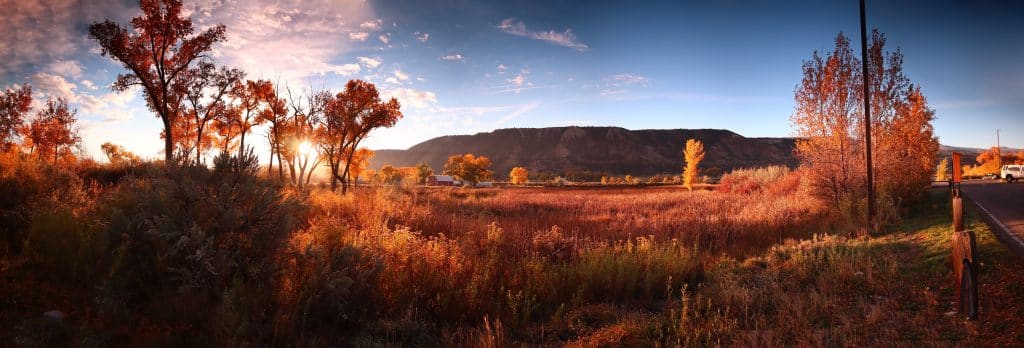 stunning sunrise at CDOT rest area Rifle Colorado