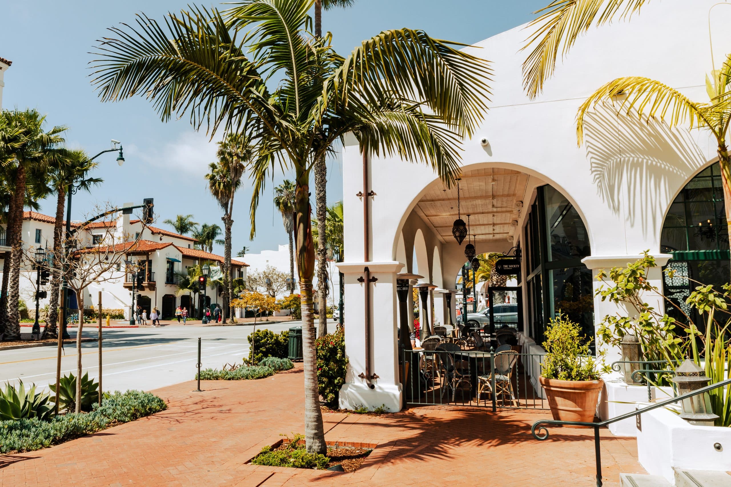 Traditional colonial architecture in Santa Barbara, California. USA.