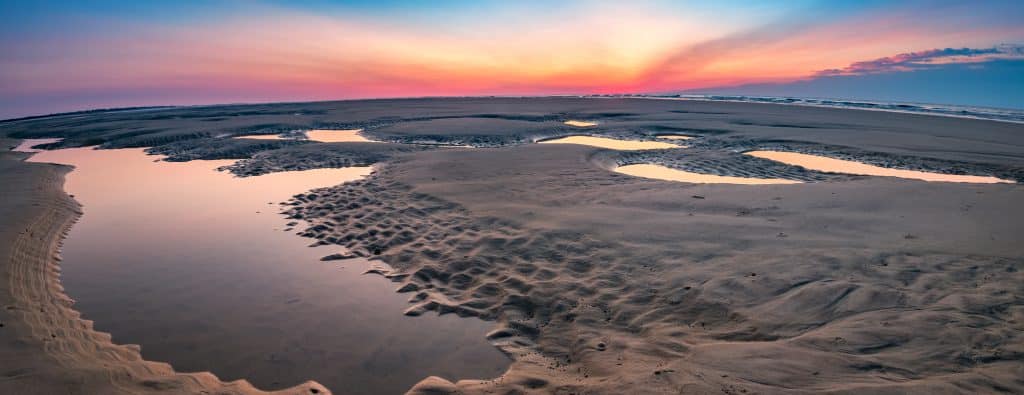 Sunrise at Gould's Inlet Beach, St Simons Island, GA. Fly Private Jet.