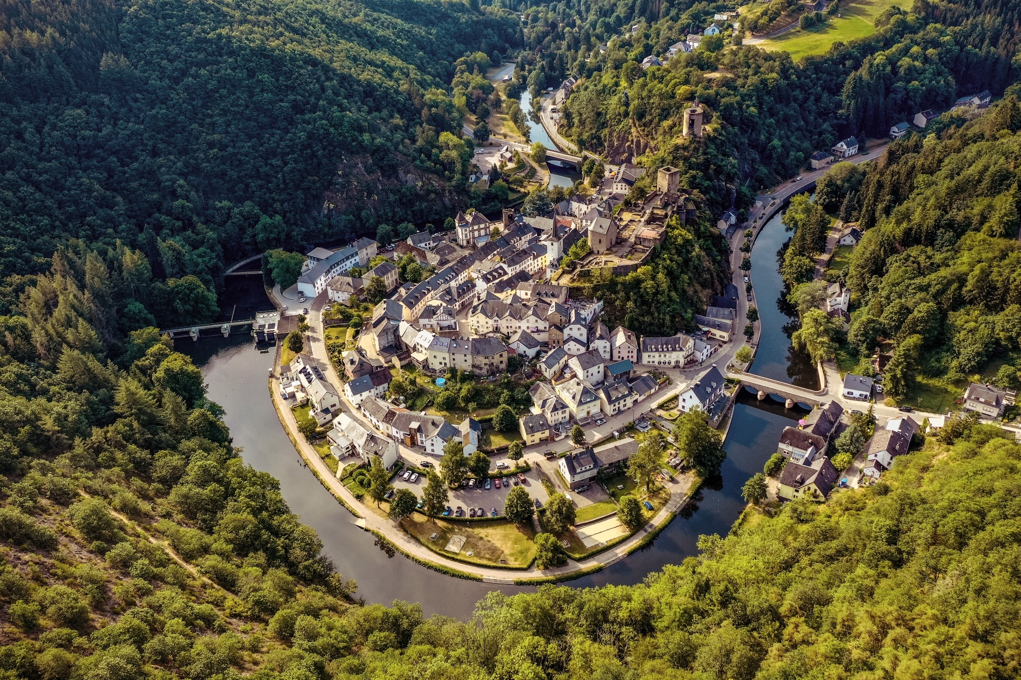 Esch-sur-Sûre, Luxembourg. Fly Private to Luxembourg.
