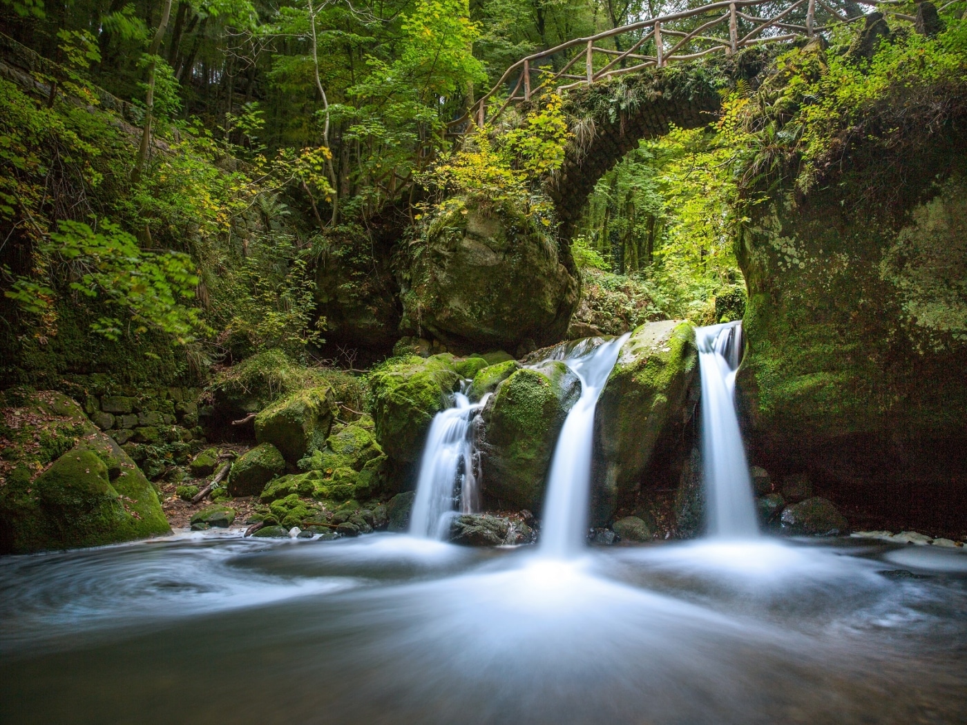 Mullerthal waterfall Schiessentümpel in Luxembourg