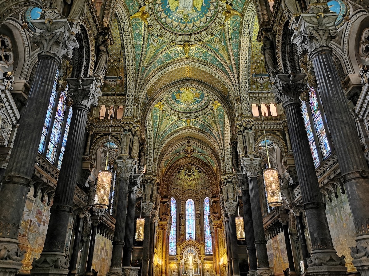 La Basilique Notre Dame de Fourvière Minor basilica in Lyon, France