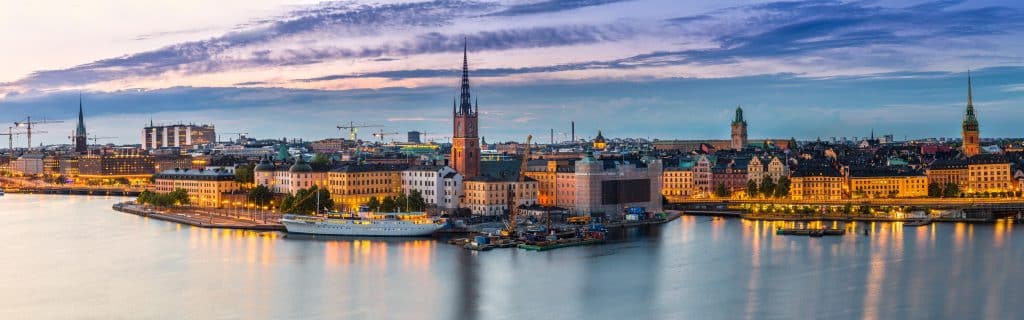 Panoramic view of Stockholm. Stockholm Private Jet Charter