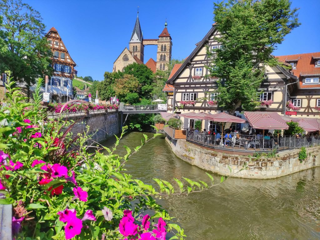 Esslingen Germany view of historic medieval town center