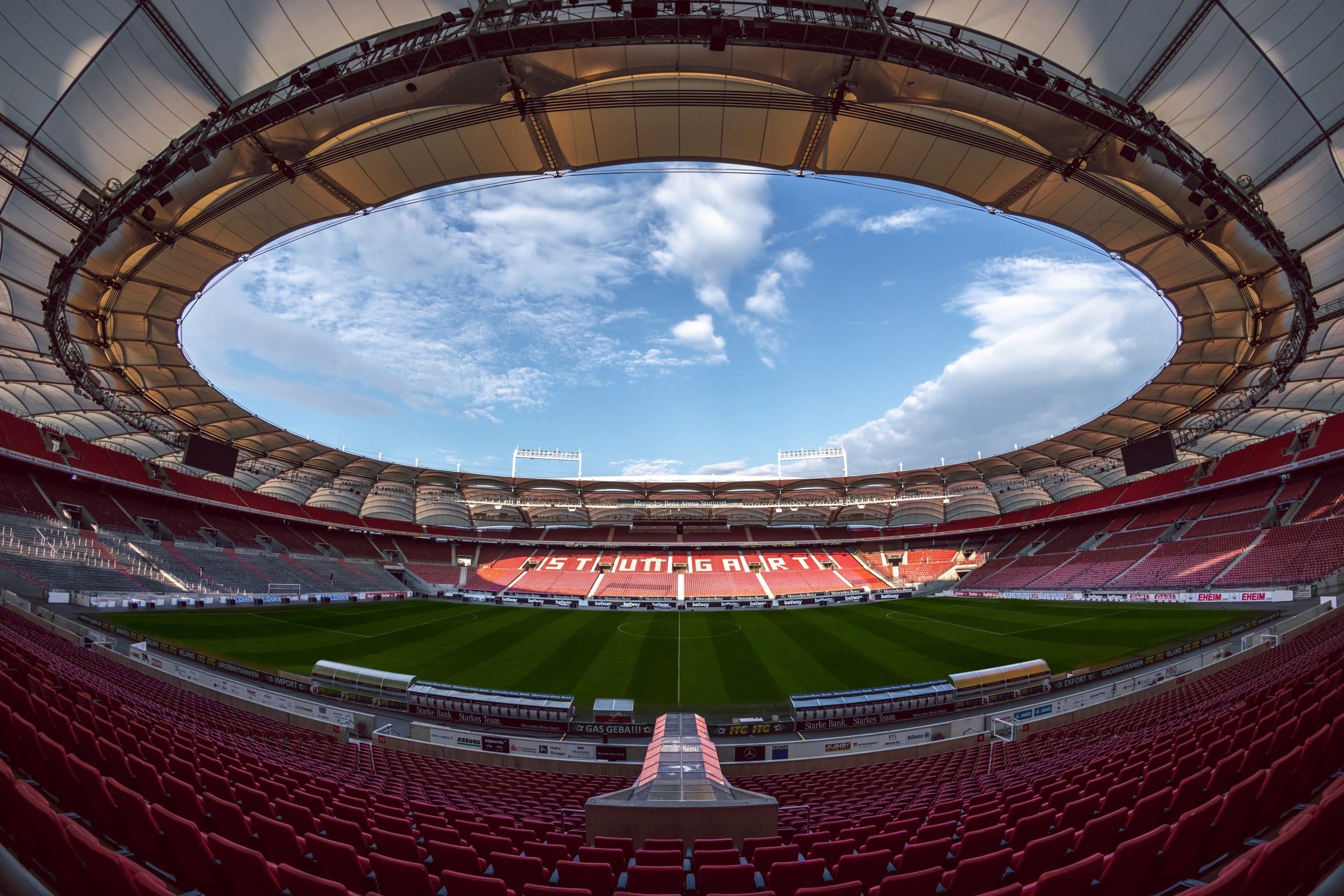 Mercedes-Benz Arena, stadium of VFB Stuttgart.