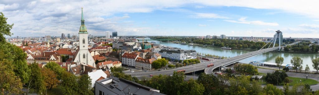 Old town in Bratislava, capital of Slovakia. Fly Private to Bratislava