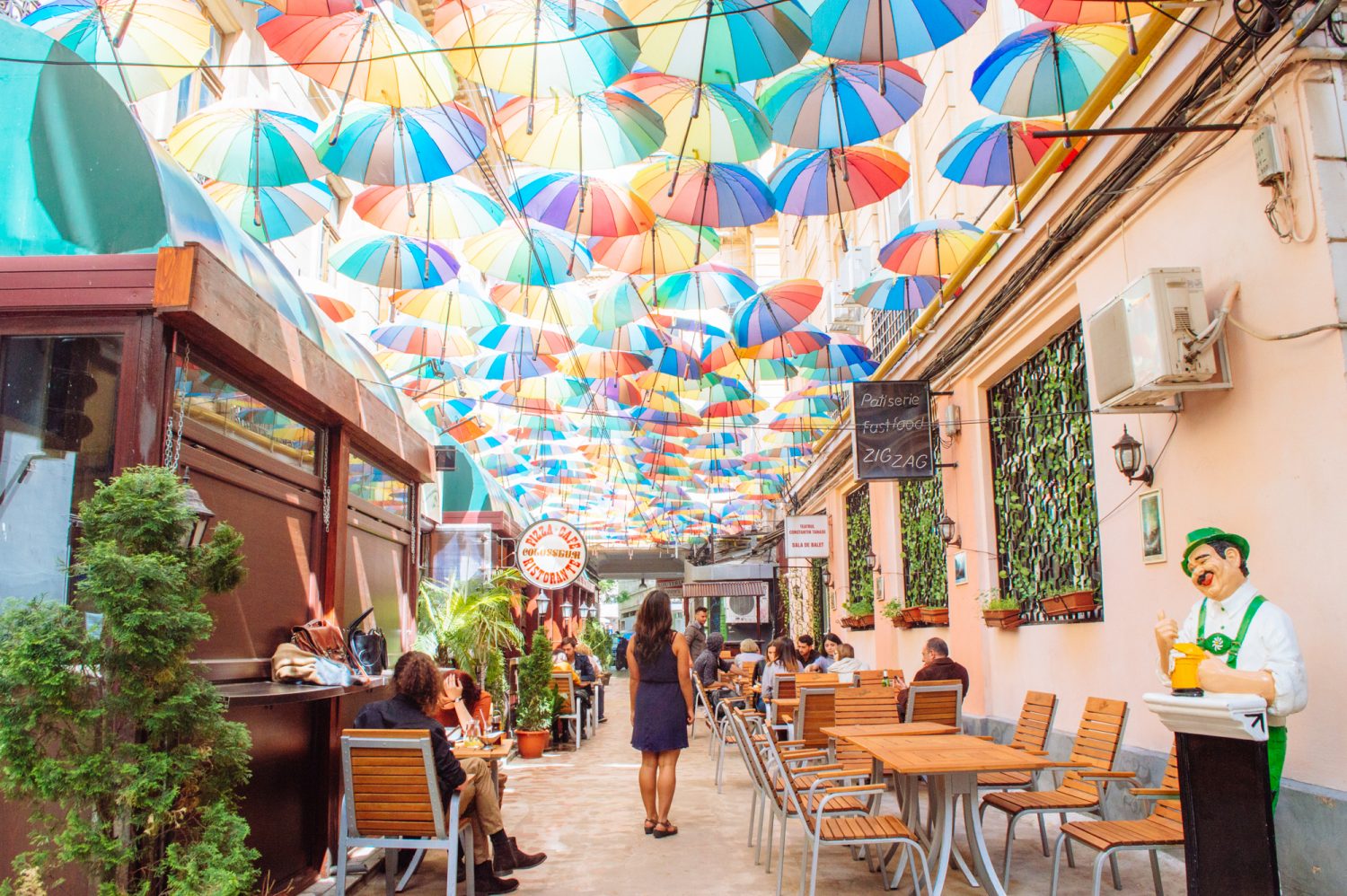 Umbrella Street, Bucharest, Romania