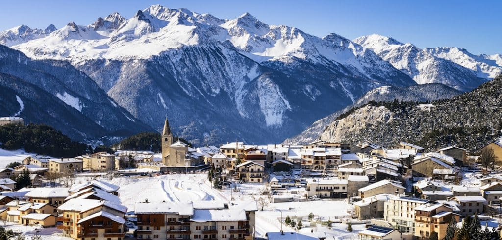 Aussois village and cross, France. Fly Private to Chambery
