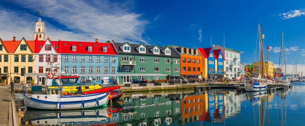 Torshavn of Faroe islands. Fly Private to Faro