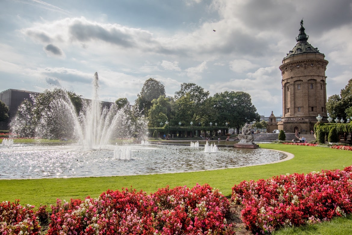 Water Tower. Fly Private to Mannheim.