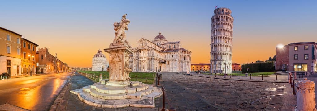 The Leaning Tower of Pisa in Italy. Fly Private to Pisa.