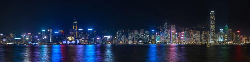 Panoramic view of Hong Kong. Fly Private to Hong Kong