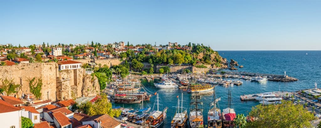 Panoramic view Antalya, Turkey. Fly Private to Antalya.