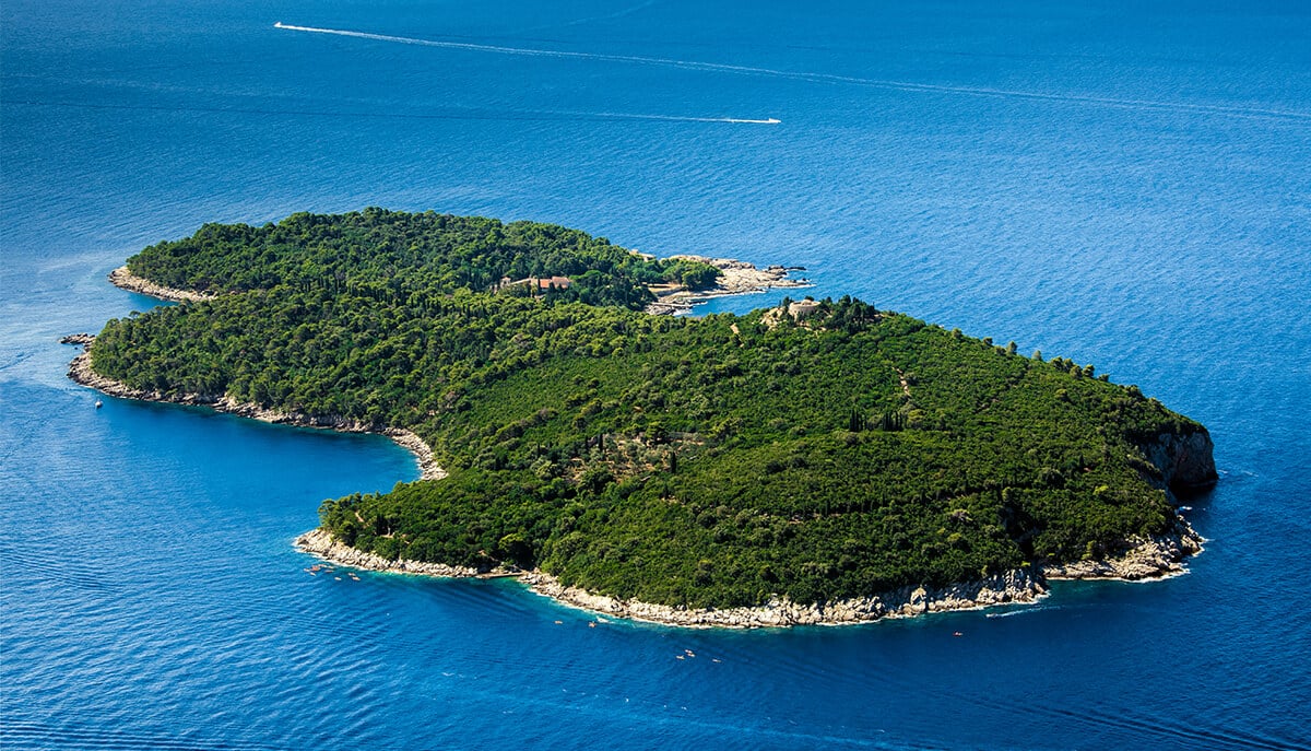The Island of Lokrum. Fly Private to Dubrovnik.