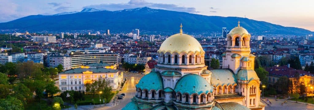 City view of Sofia, Bulgaria. Fly Private to Sofia