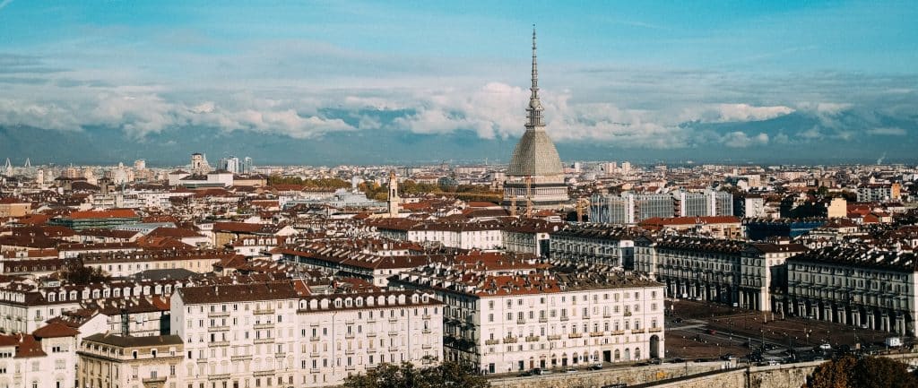 Cityscape of Torino. Fly Private to Torino.