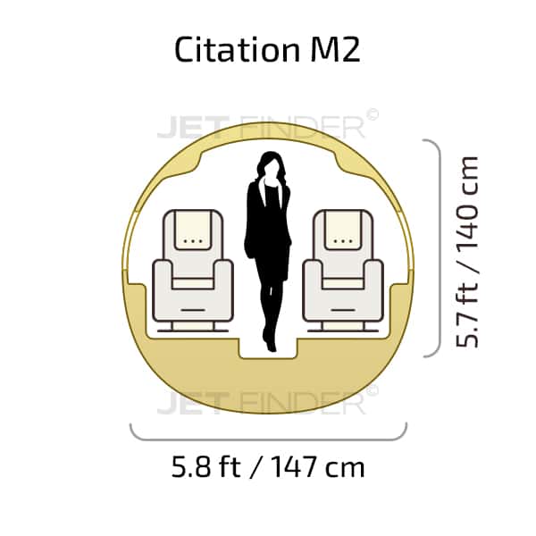 Citation I cabin dimensions