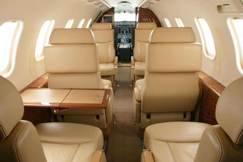 Learjet 40 Cabin interior