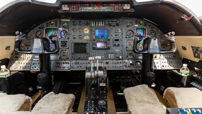 Learjet 55 Cockpit