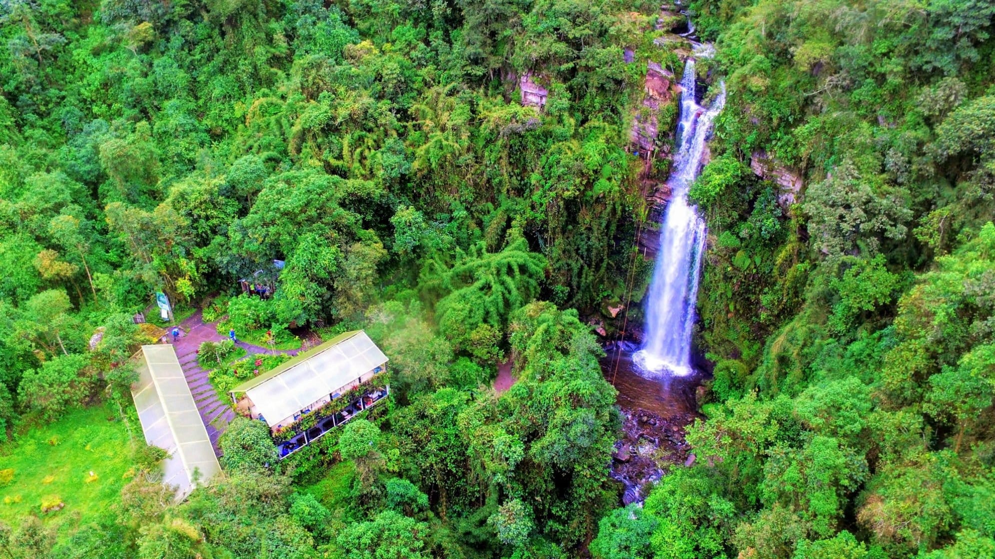 La Chorrera Waterfall. Fly Private Jet to Bogota.