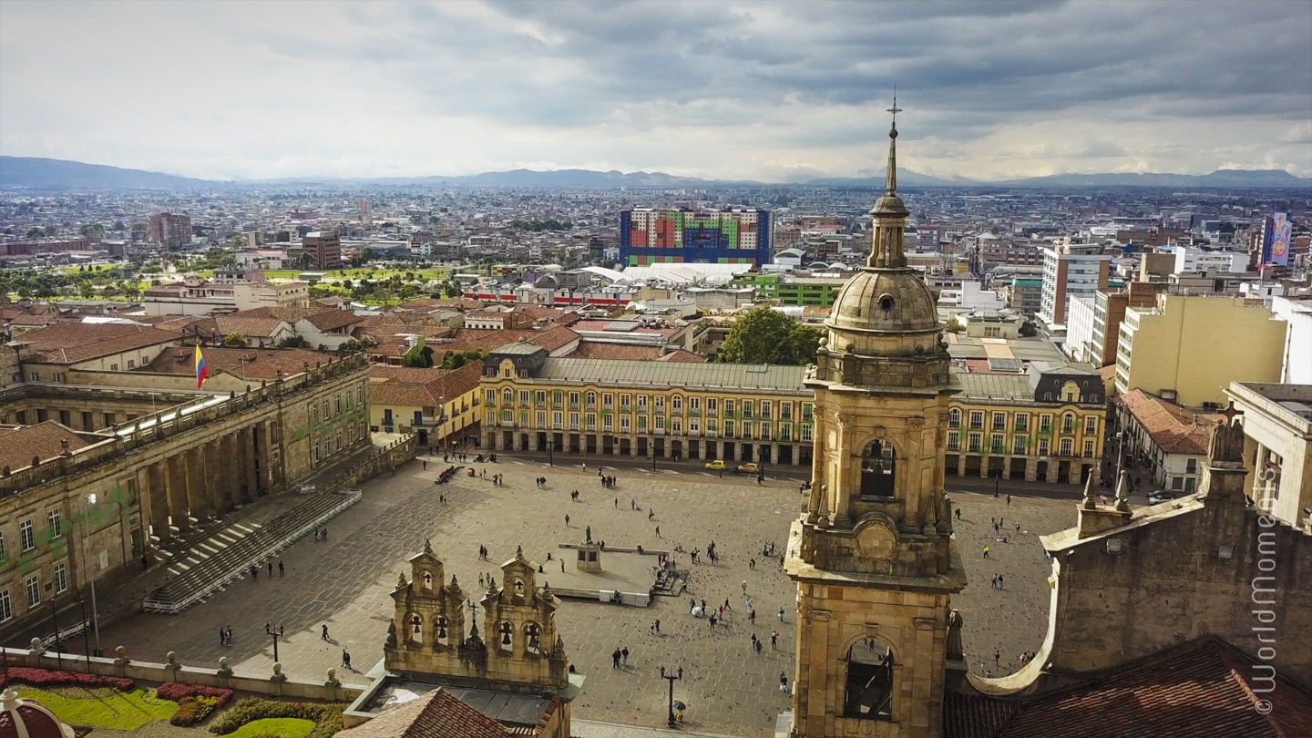 Plaza de Bolivar. Fly Private Jet to Bogota.