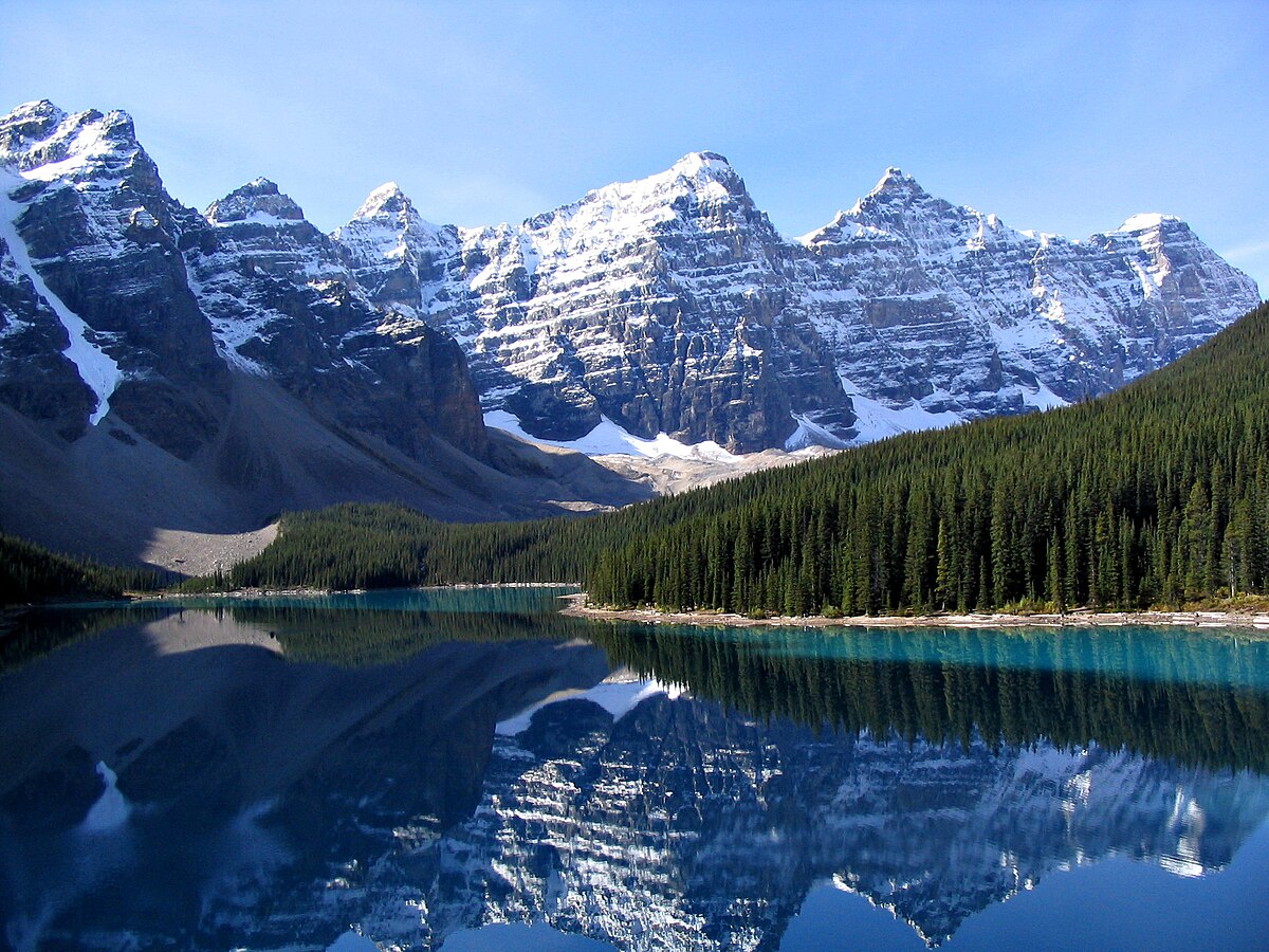 the Canadian Rockies from Two Lakes Provincial Park