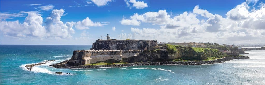 National park Castillo San Felipe del Morro Fortress in old San Juan, Puerto Rico