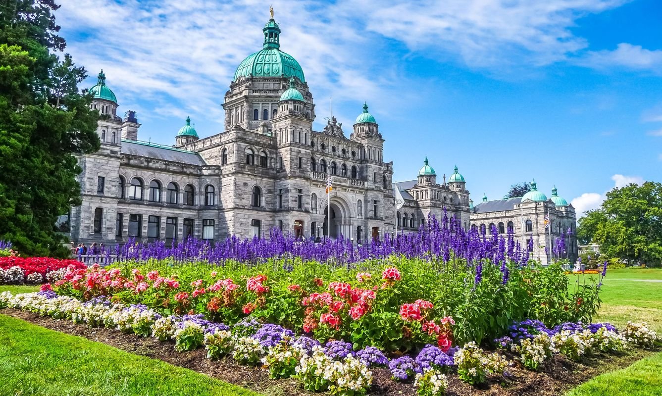 Take a tour of the scenic British Columbia Parliament building. Fly Private Jet to Victoria.