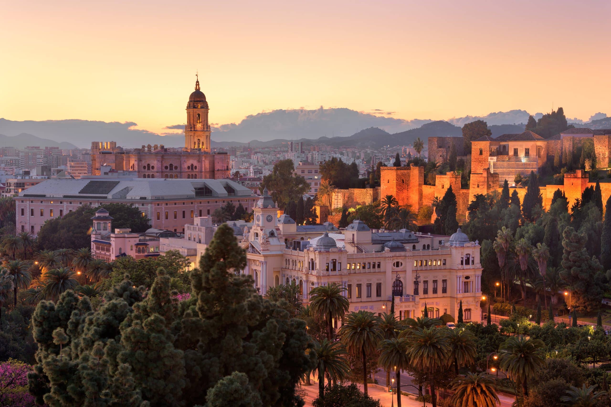 Aerial view of Malaga