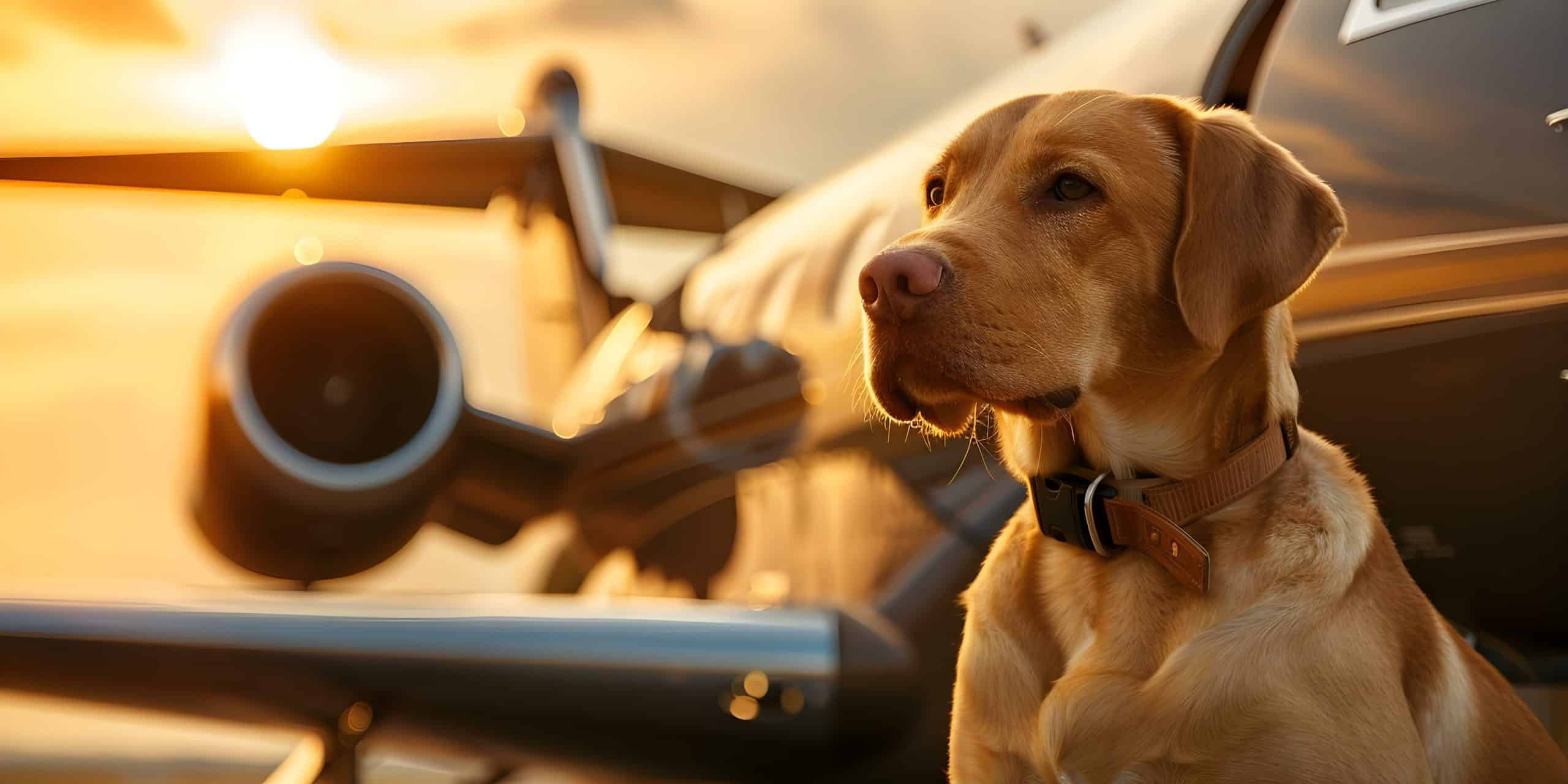 Traveling with Pets: Luxury Experience on a Private Jet with Stunning Views. Concept Pet-Friendly Travel, Private Jet, Luxury Experience, Stunning Views, Traveling with Pets Private Jet Sharing for pets