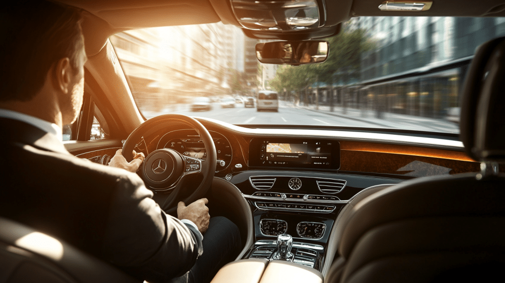 Luxury Taxi Service, Cabin, Driver